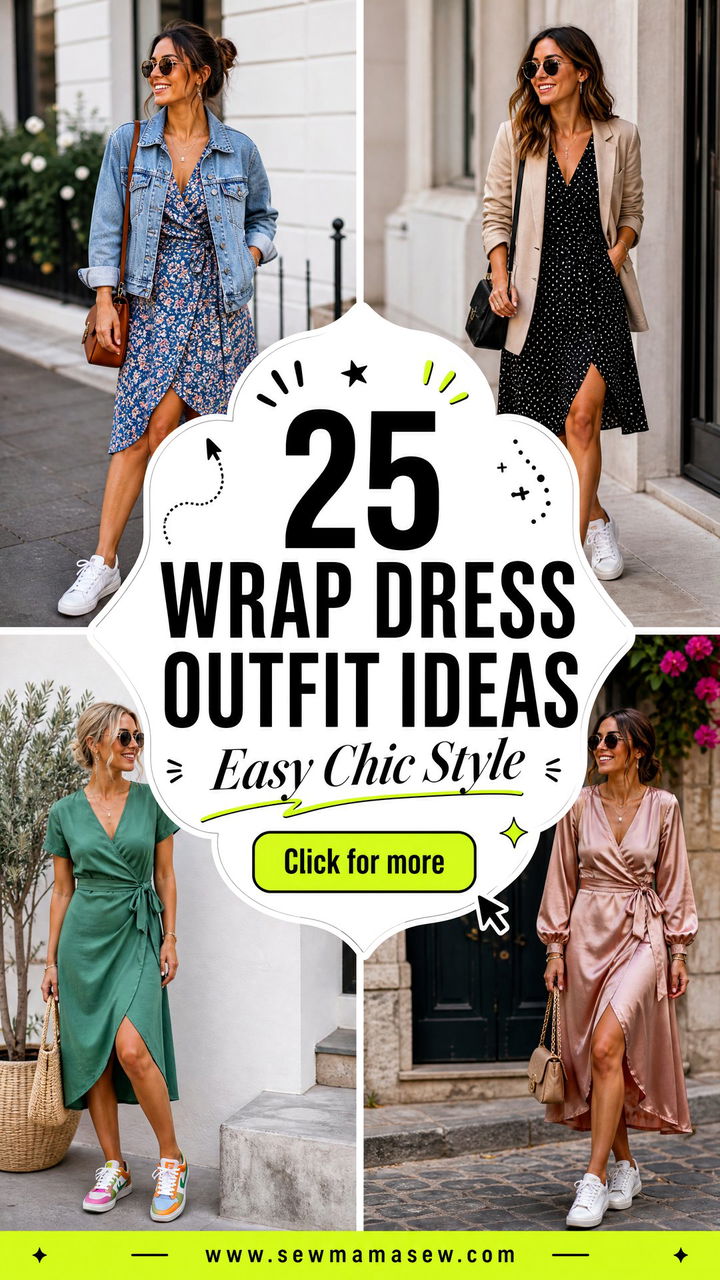 25 Wrap Dress Outfit Ideas With Sneakers for Easy Chic Style - 25 Wrap Dress Outfit Ideas With Sneakers for Easy Chic Style