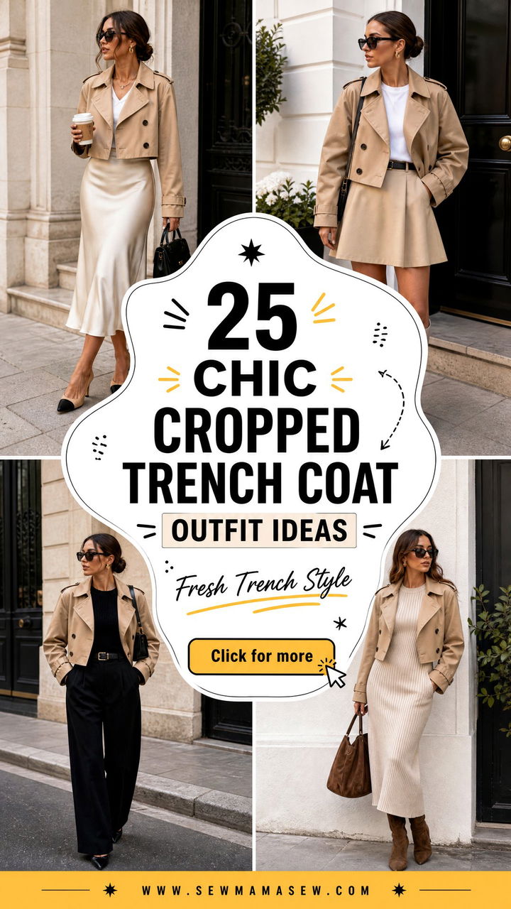 25 chic cropped trench coat outfit ideas Fresh Street Looks - 25 chic cropped trench coat outfit ideas: Fresh Street Looks