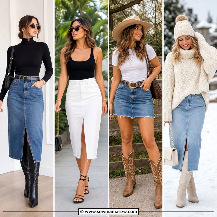 25 Chic Denim Skirt Outfit Ideas: Cute Looks for Every Day