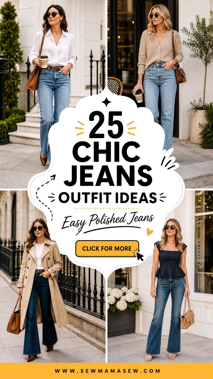 25 chic jeans outfit ideas Easy Looks That Feel Polished - 25 chic jeans outfit ideas: Easy Looks That Feel Polished