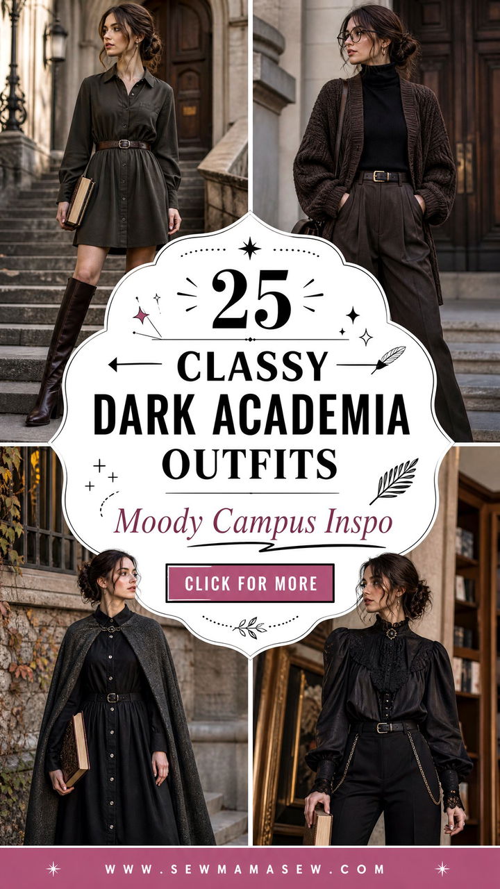 25 classy dark academia outfits for Moody Campus Style Inspo - 25 classy dark academia outfits for Moody Campus Style Inspo