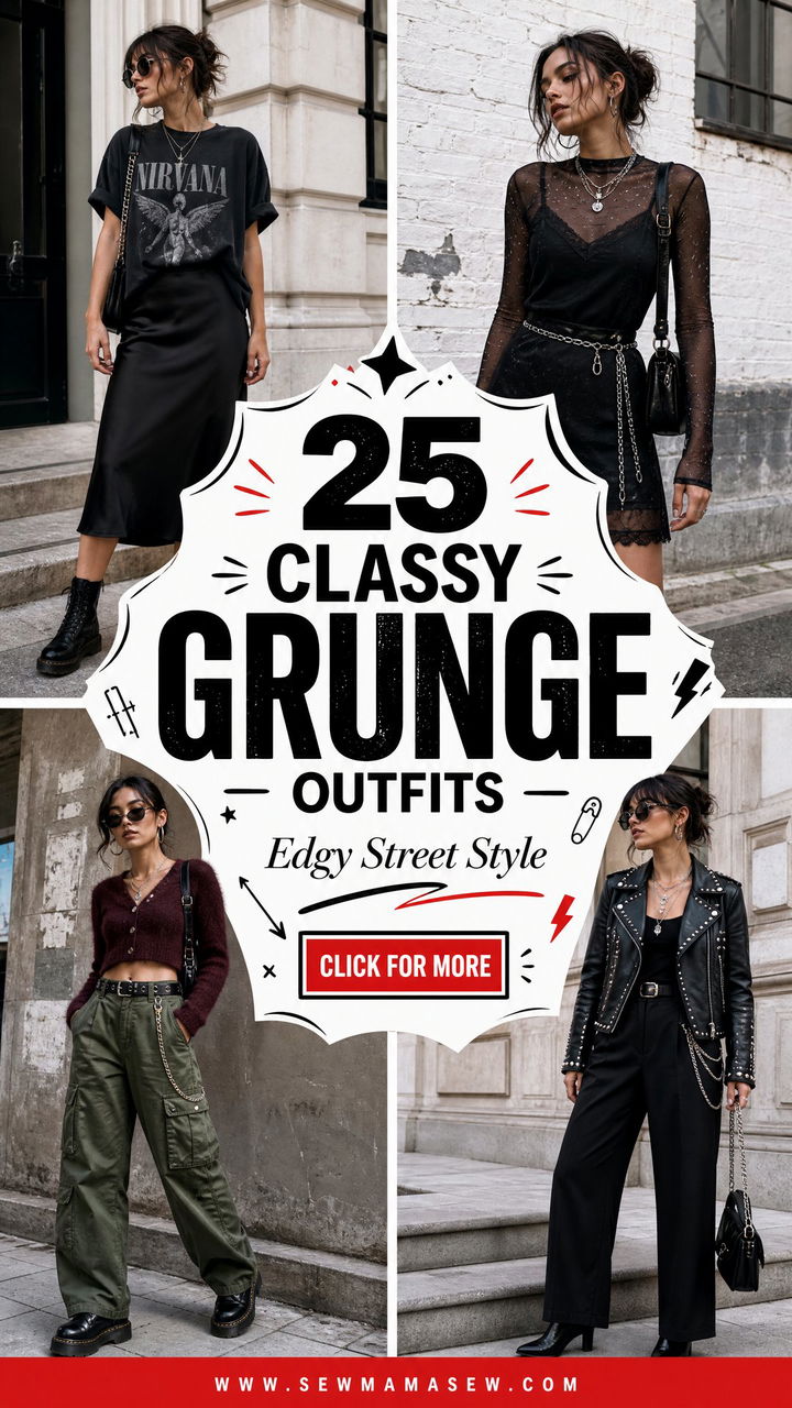 25 classy grunge outfits for Edgy Polished Street Style - 25 classy grunge outfits for Edgy Polished Street Style
