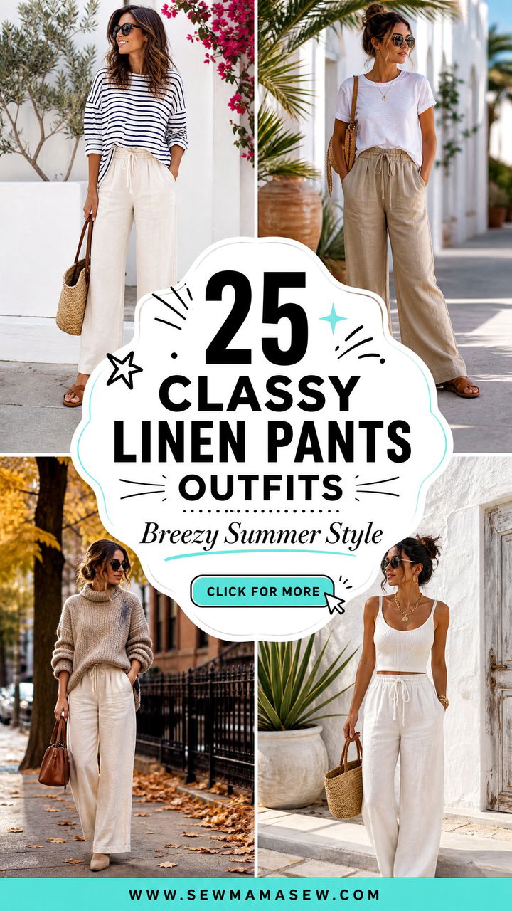 25 classy linen pants outfits for Breezy Summer Style Ideas - 25 classy linen pants outfits for Breezy Summer Style Ideas