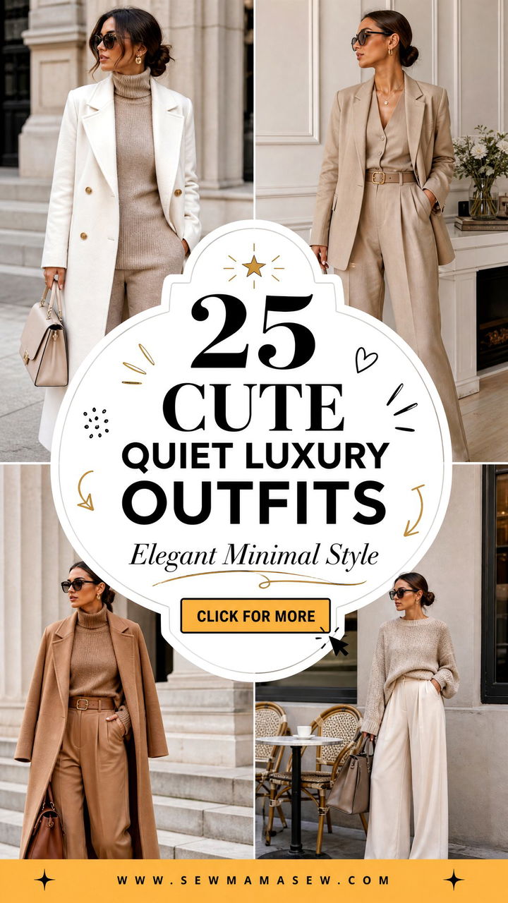 25 cute quiet luxury outfits For Elegant Minimal Style - 25 cute quiet luxury outfits For Elegant Minimal Style