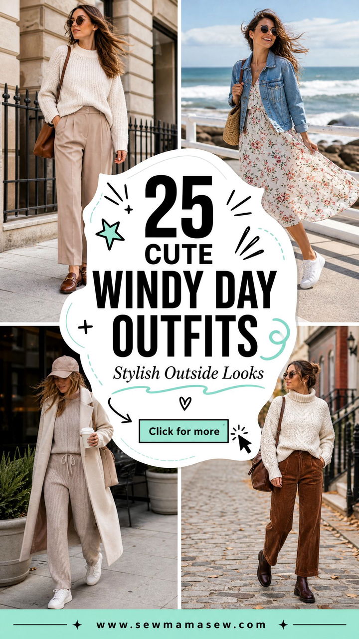 25 cute windy day outfits That Stay Stylish Outside - 25 cute windy day outfits That Stay Stylish Outside
