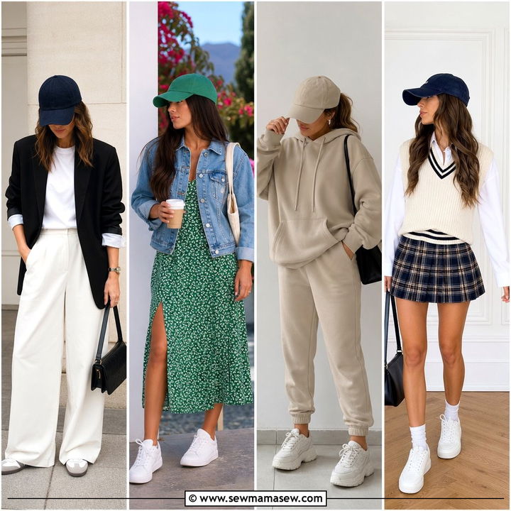 25 spring outfits with baseball cap for Casual Cool-Girls