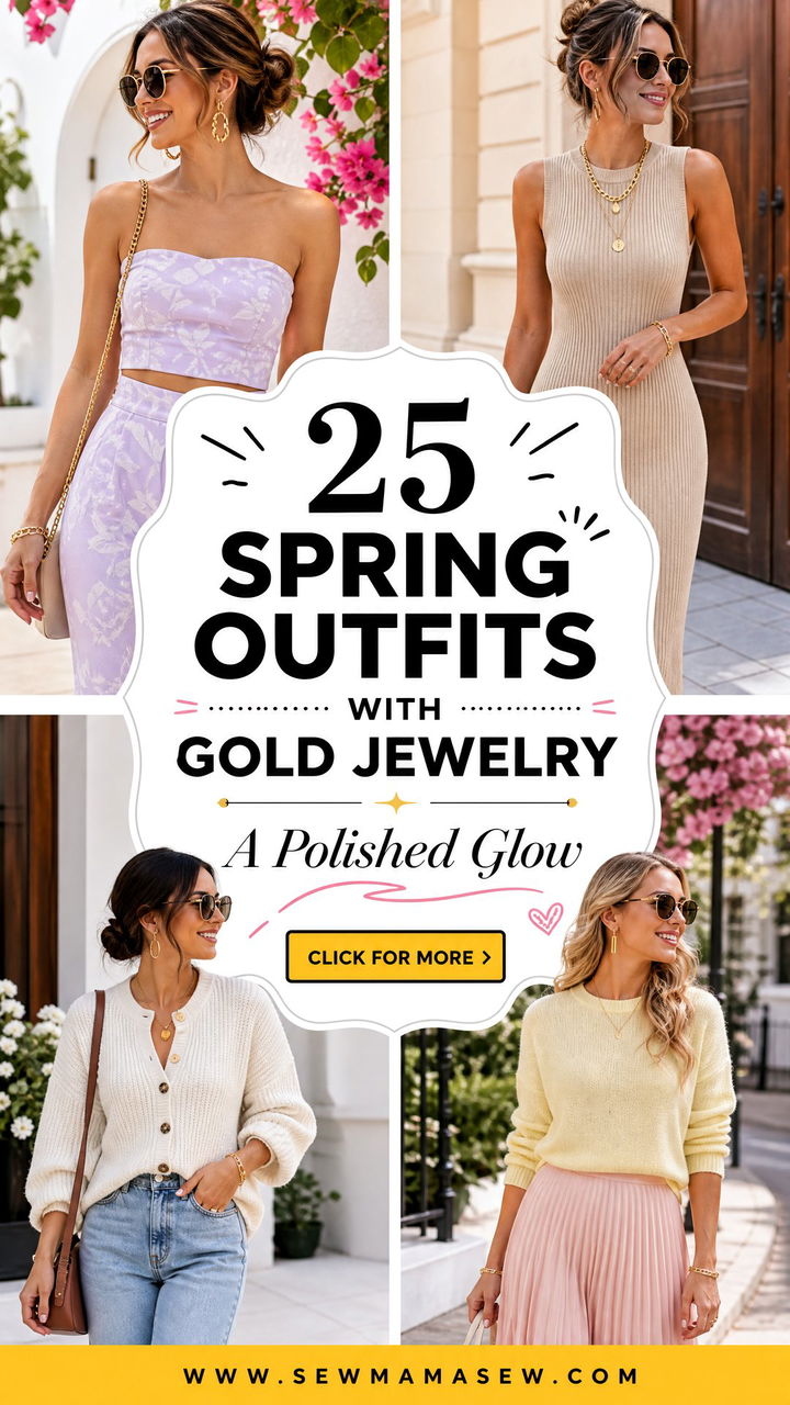 25 spring outfits with gold jewelry for a Polished Glow - 25 spring outfits with gold jewelry for a Polished Glow