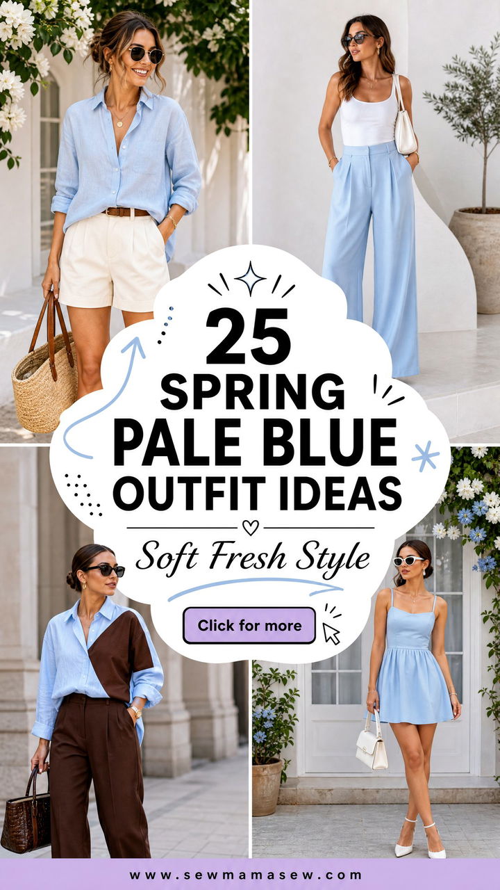 25 spring pale blue outfit ideas for Soft Fresh Seasonal Style - 25 spring pale blue outfit ideas for Soft Fresh Seasonal Style