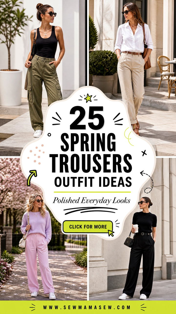 25 spring trousers outfit ideas for Polished Everyday Looks - 25 spring trousers outfit ideas for Polished Everyday Looks