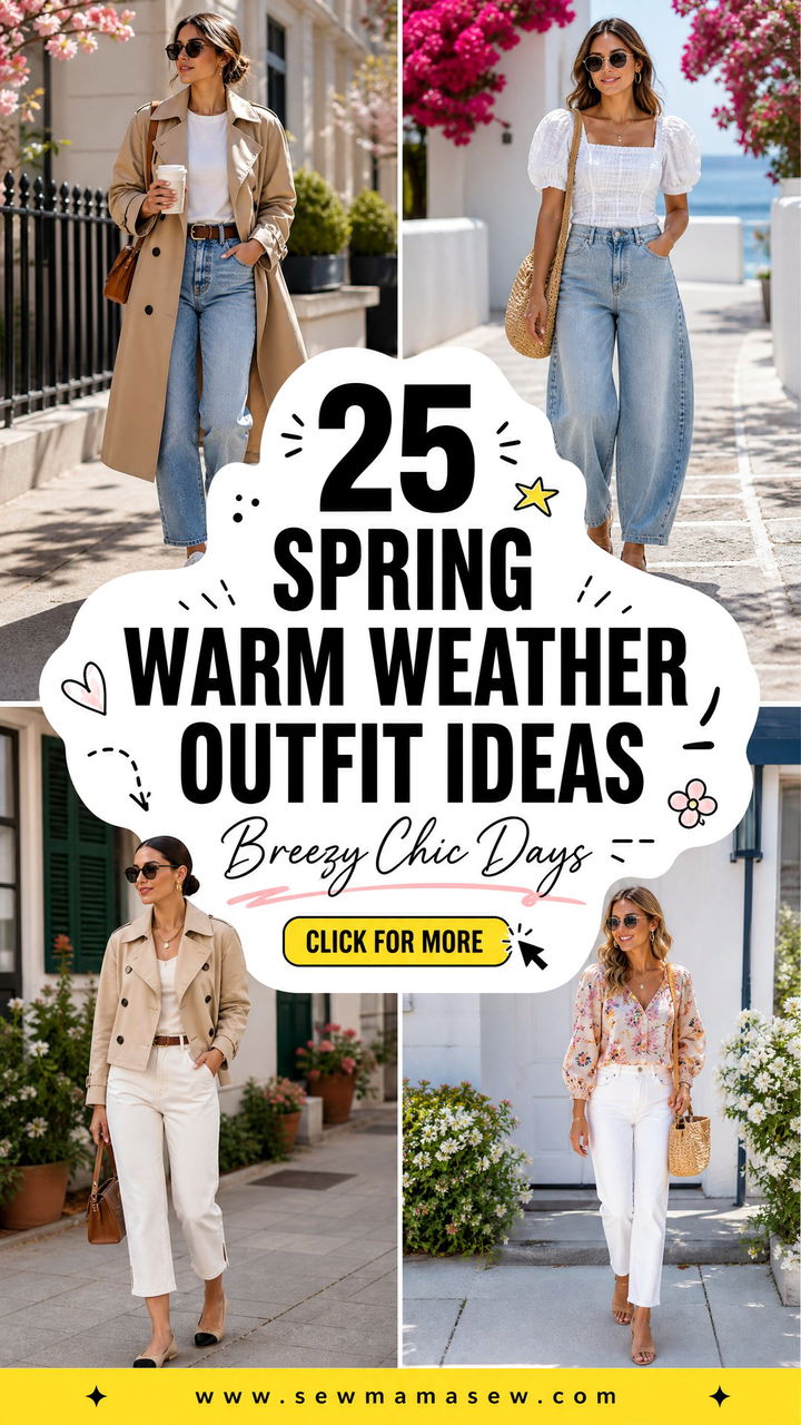 25 spring warm weather outfit ideas for Breezy Chic Days - 25 spring warm weather outfit ideas for Breezy Chic Days