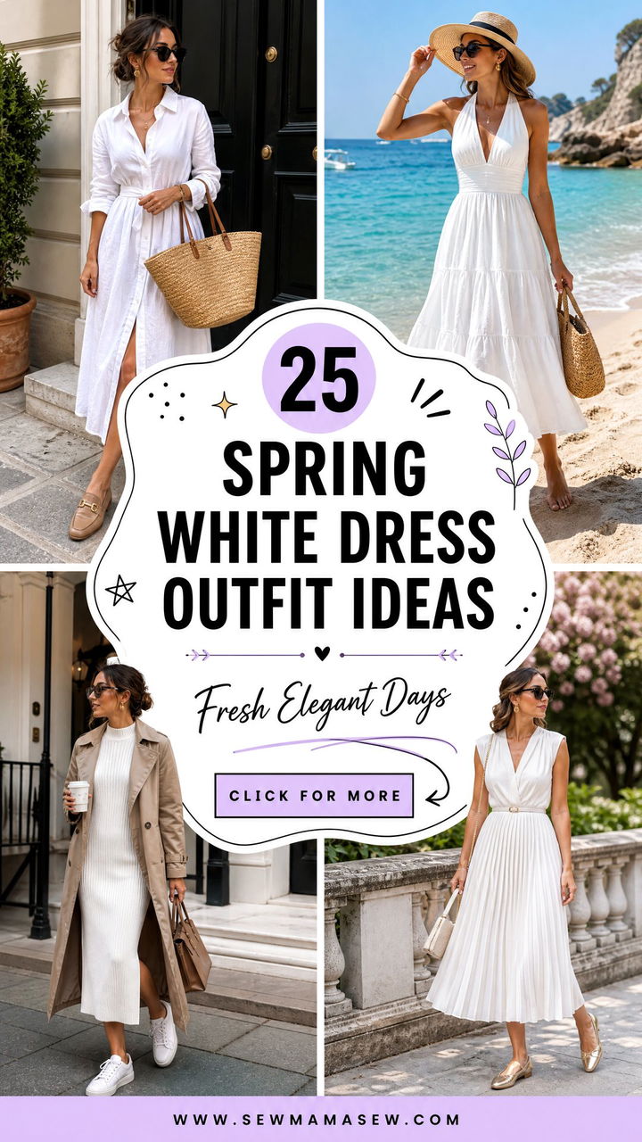 25 spring white dress outfit ideas for Fresh Elegant Days - 25 spring white dress outfit ideas for Fresh Elegant Days