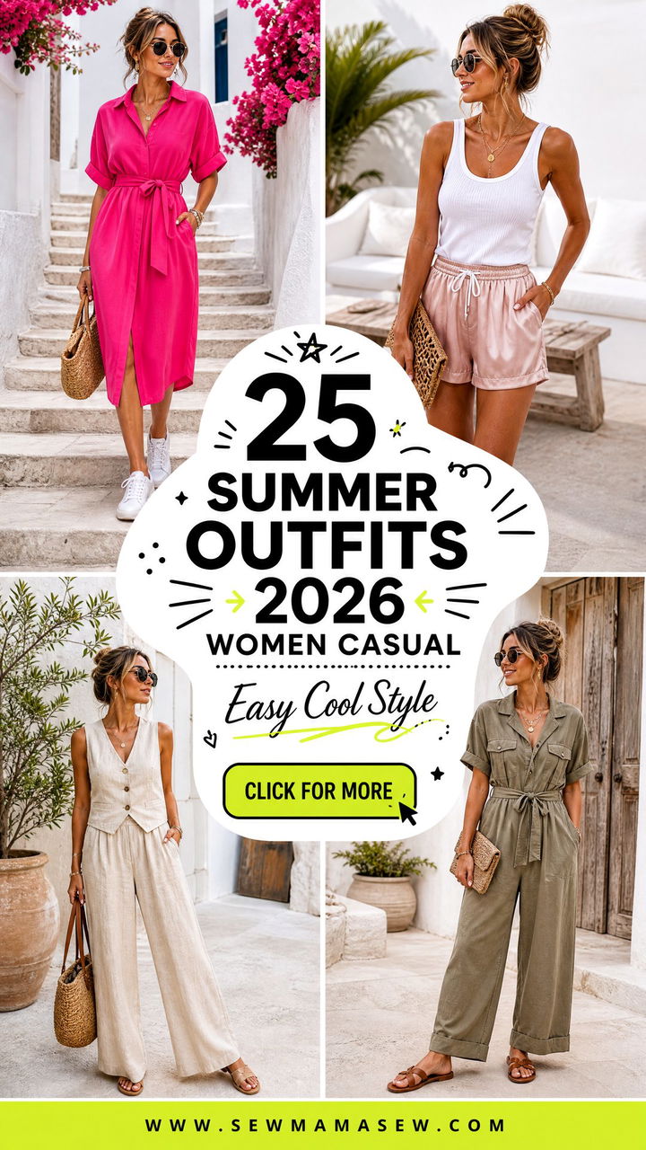 25 summer outfits 2026 women casual For Easy Cool-Girl Style - 25 summer outfits 2026 women casual For Easy Cool-Girl Style