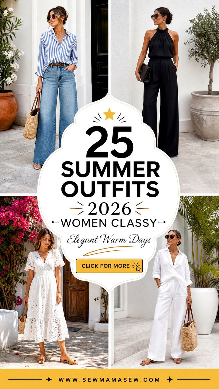 25 summer outfits 2026 women classy For Elegant Warm Days - 25 summer outfits 2026 women classy For Elegant Warm Days