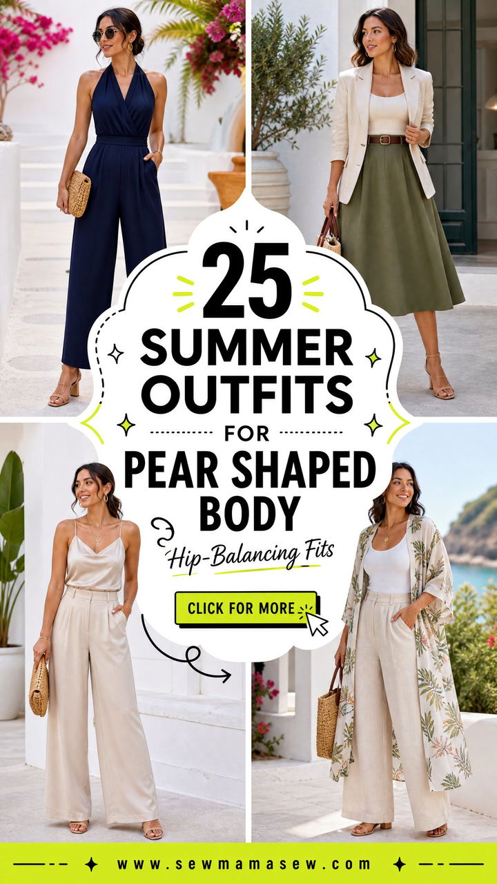 25 summer outfits for pear shaped body Hip-Balancing Fits - 25 summer outfits for pear shaped body: Hip-Balancing Fits