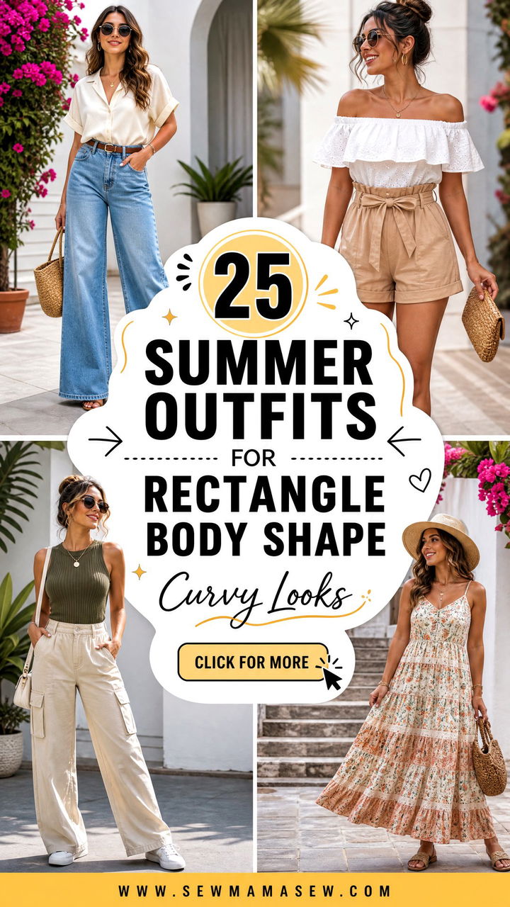 25 summer outfits for rectangle body shape Curvy Looks - 25 summer outfits for rectangle body shape: Curvy Looks