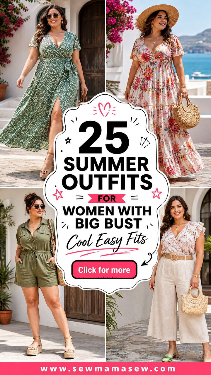 25 summer outfits for women with big bust Cool Easy Fits - 25 summer outfits for women with big bust: Cool Easy Fits