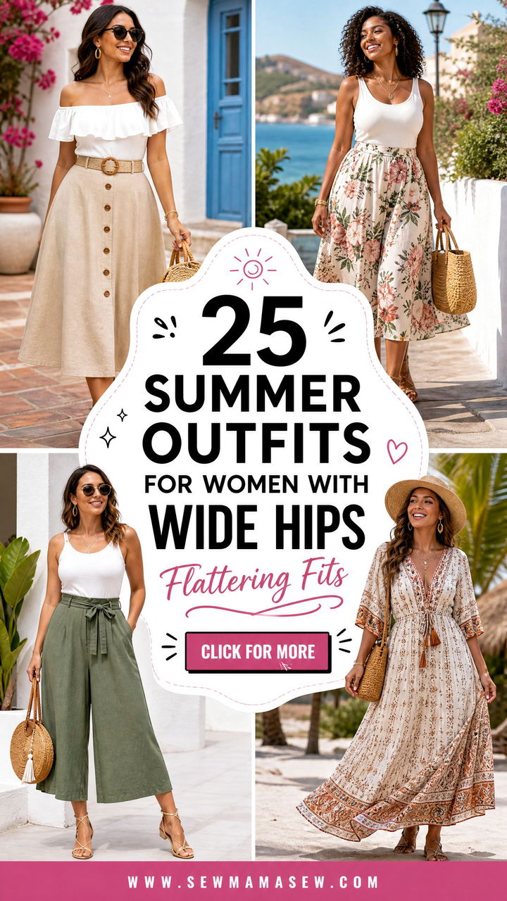 25 summer outfits for women with wide hips Flattering Fits - 25 summer outfits for women with wide hips: Flattering Fits