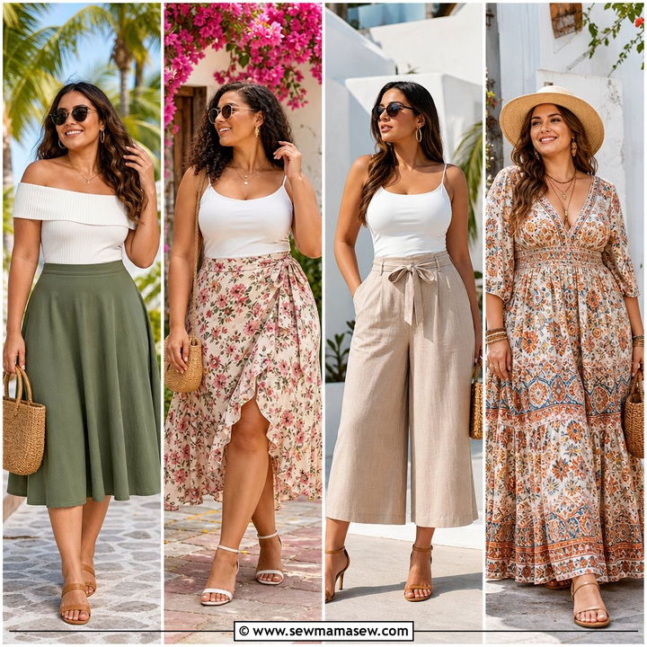25 summer outfits for women with wide hips Flattering Fits