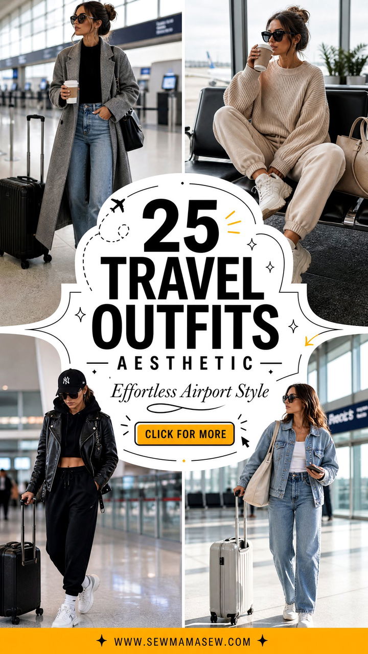 25 travel outfits aesthetic for Effortless Airport Style - 25 travel outfits aesthetic for Effortless Airport Style