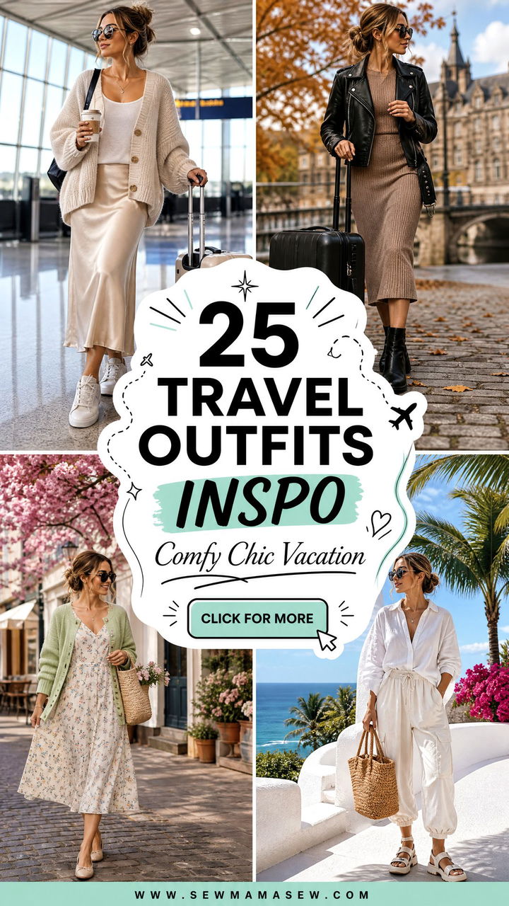 25 travel outfits inspo for Comfy Chic Vacation Looks Now - 25 travel outfits inspo for Comfy, Chic Vacation Looks Now