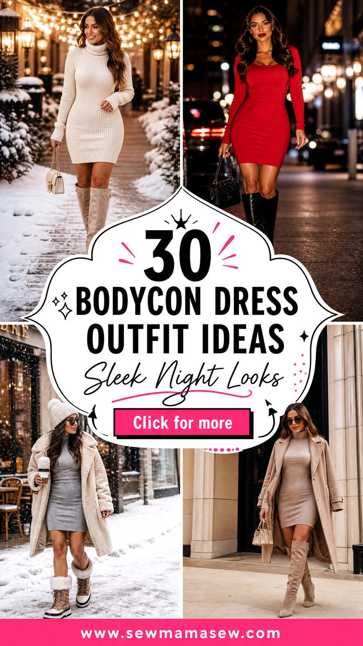 30 Bodycon Dress Outfit Ideas With Boots for Sleek Nights - 30 Bodycon Dress Outfit Ideas With Boots for Sleek Nights