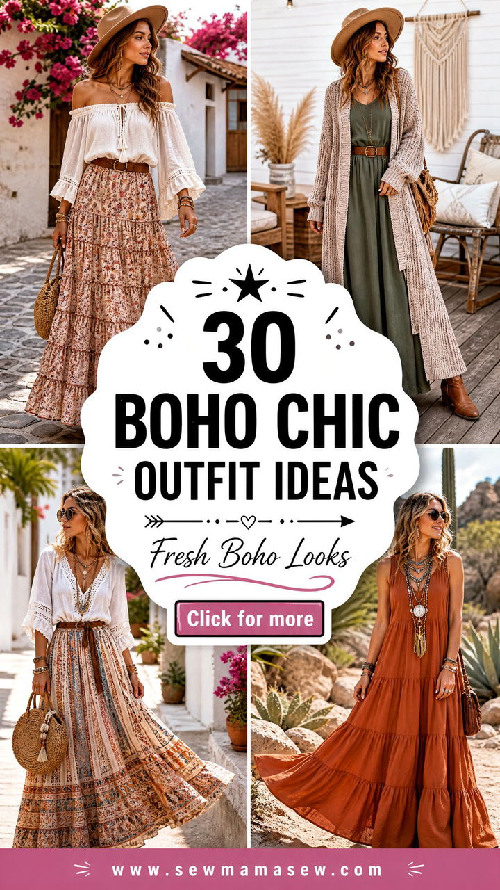 30 Boho Chic Outfit Ideas for Women Over 40 Fresh Looks - 30 Boho Chic Outfit Ideas for Women Over 40: Fresh Looks