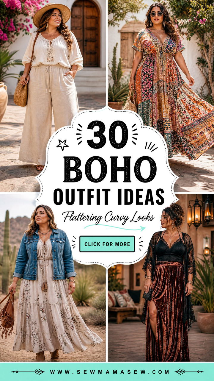 30 Boho Outfit Ideas Plus Size Flattering Curvy Looks - 30 Boho Outfit Ideas Plus Size: Flattering Curvy Looks