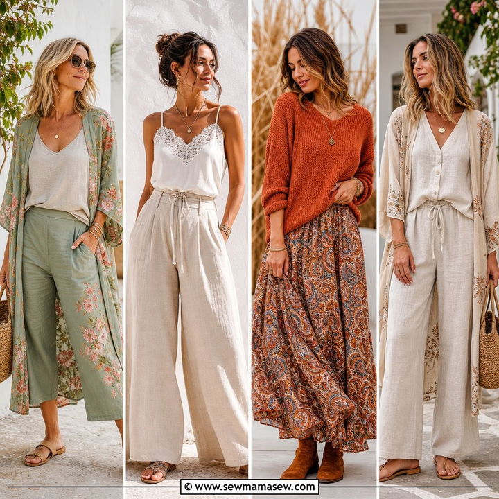 30 Boho Outfit Ideas for Women Over 40 for Chic Easy Style