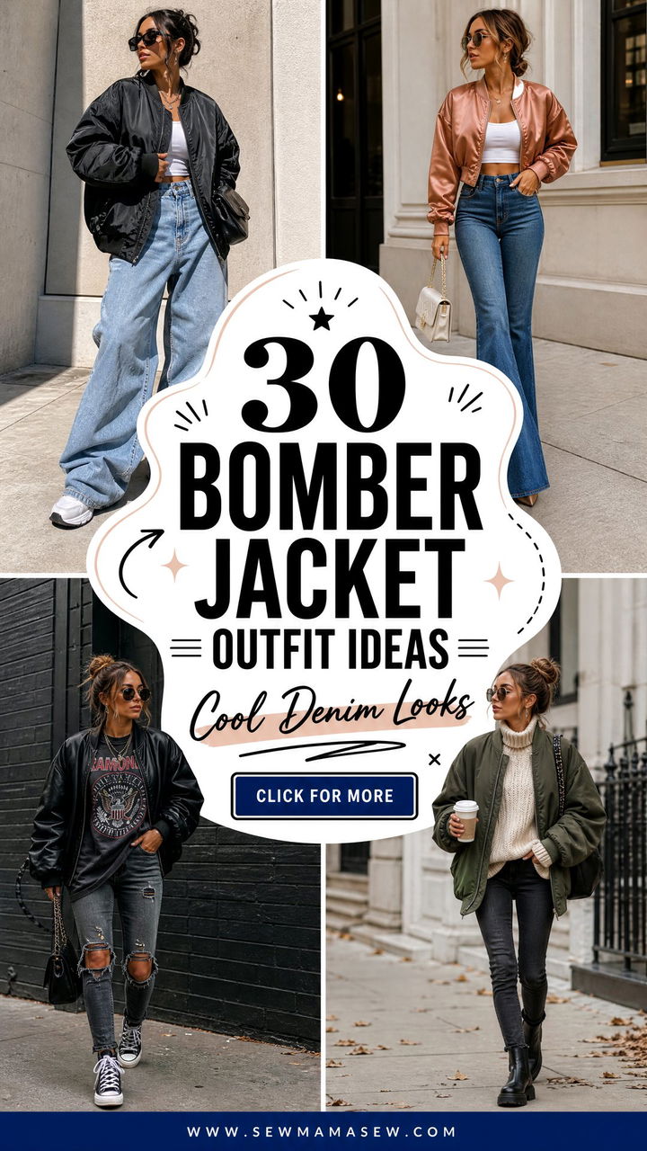 30 Bomber Jacket Outfit Ideas With Jeans Cool Denim Looks - 30 Bomber Jacket Outfit Ideas With Jeans: Cool Denim Looks