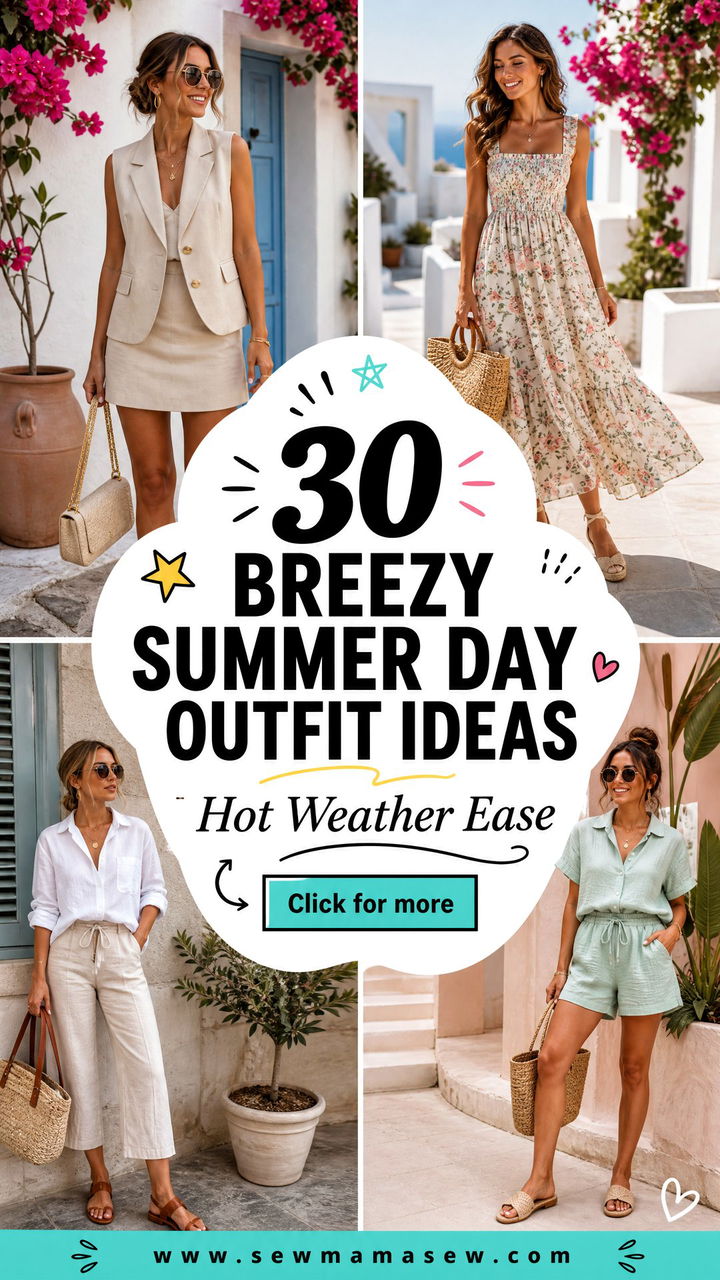 30 Breezy Summer Day Outfit Ideas for Hot-Weather Ease - 30 Breezy Summer Day Outfit Ideas for Hot-Weather Ease