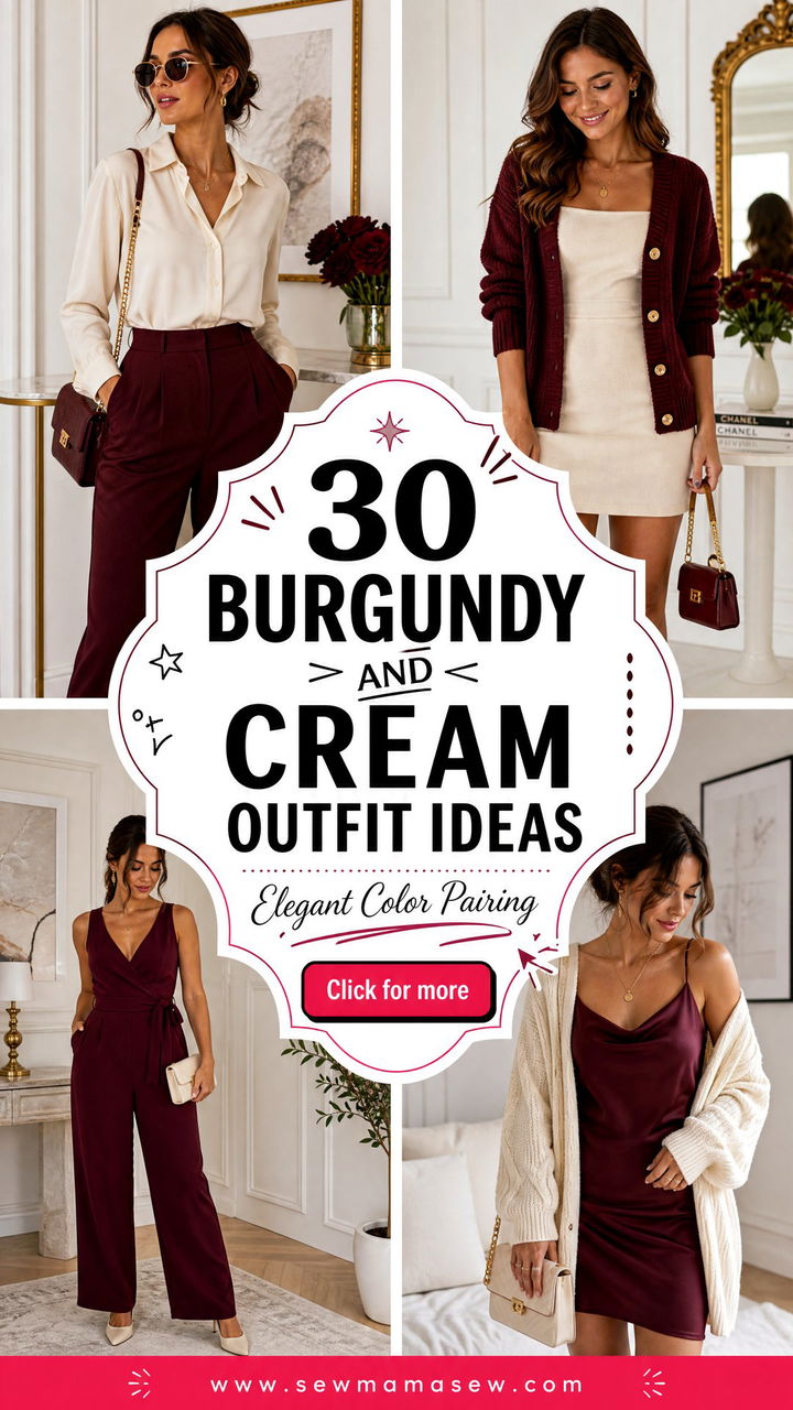 30 Burgundy and Cream Outfit Ideas for Elegant Style - 30 Burgundy and Cream Outfit Ideas for Elegant Style