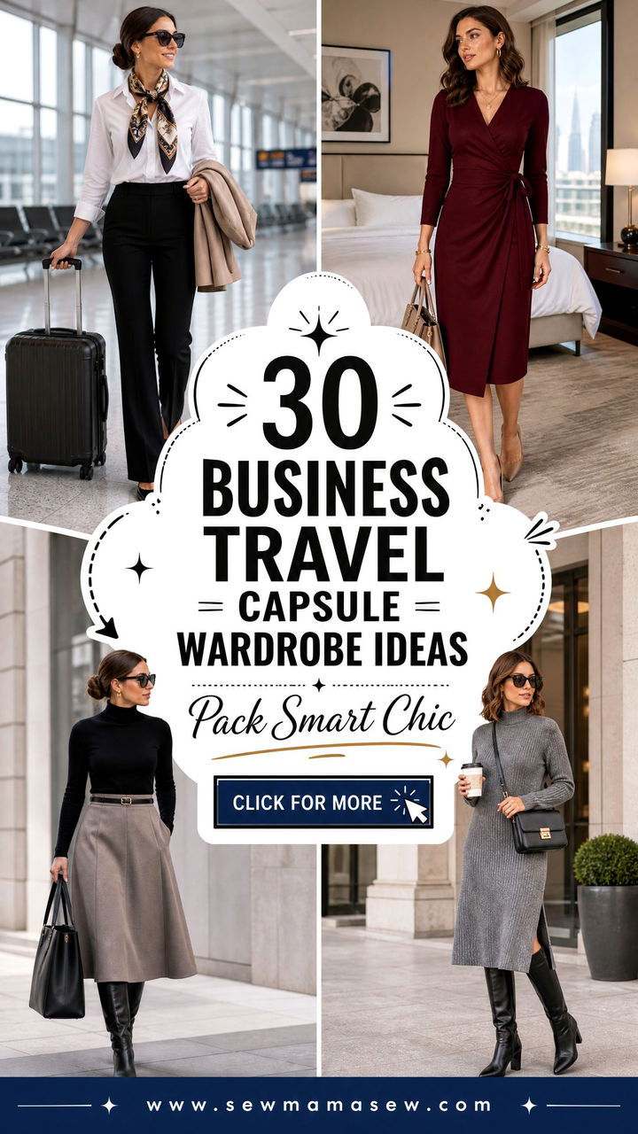30 Business Travel Capsule Wardrobe Ideas for Work Trips - 30 Business Travel Capsule Wardrobe Ideas for Work Trips