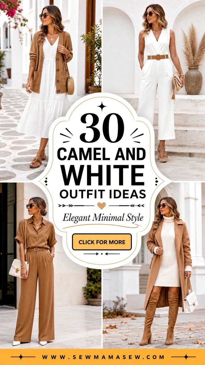 30 Camel and White Outfit Ideas for Elegant Minimal Style - 30 Camel and White Outfit Ideas for Elegant Minimal Style