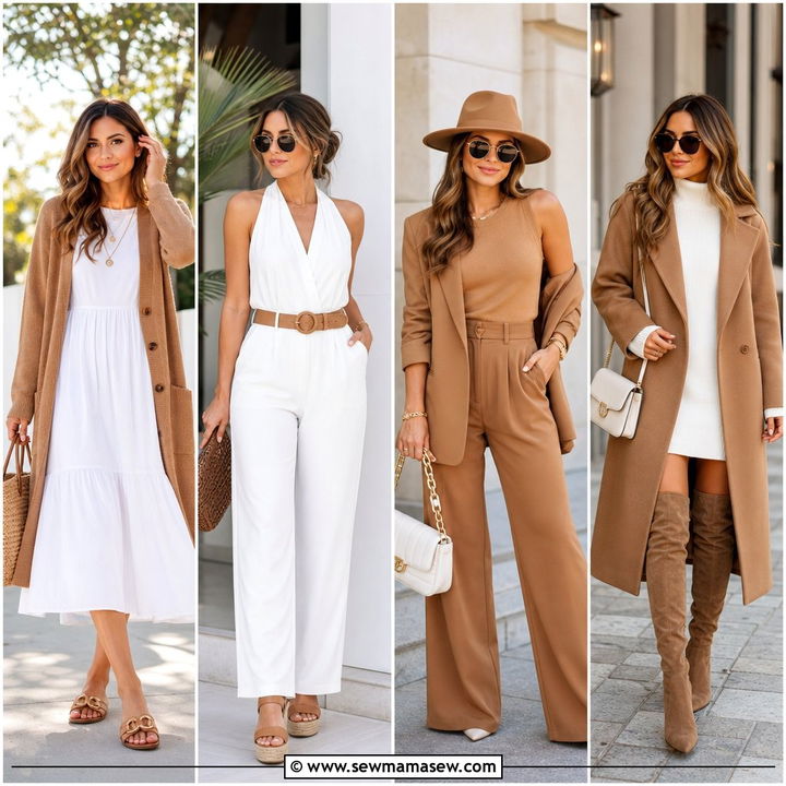 30 Camel and White Outfit Ideas for Elegant Minimal Style