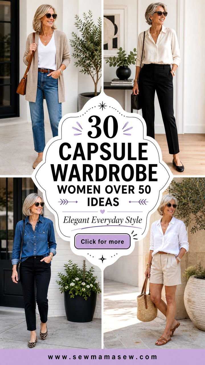 30 Capsule Wardrobe Women Over 50 Ideas for Elegant Style - 30 Capsule Wardrobe Women Over 50 Ideas for Elegant Style