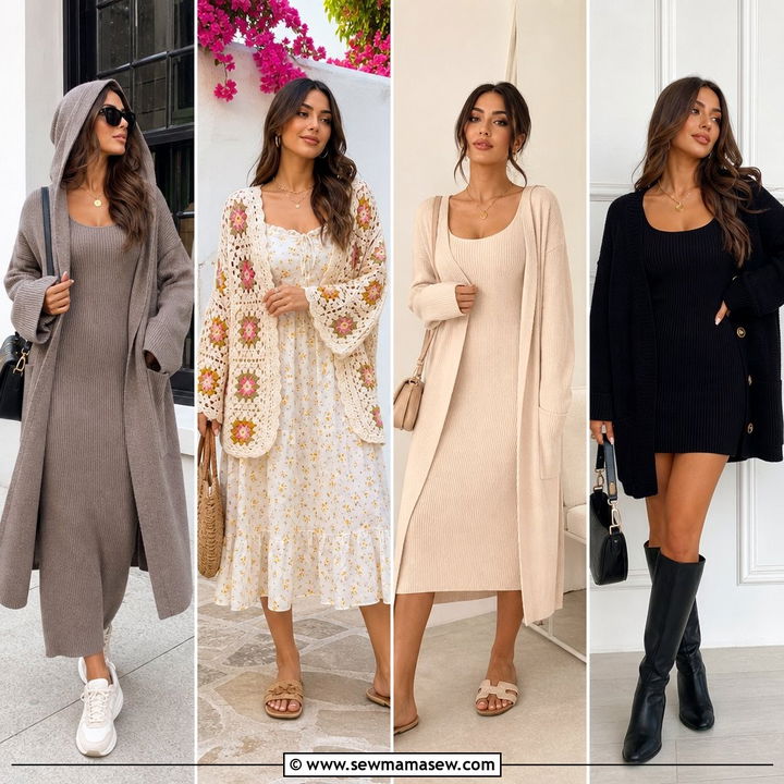 30 Cardigan and Dress Matching Set Outfit Ideas to Try