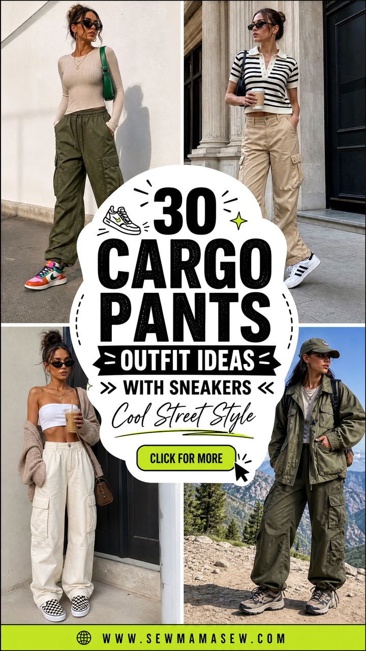 30 Cargo Pants Outfit Ideas With Sneakers for Cool Street Style - 30 Cargo Pants Outfit Ideas With Sneakers for Cool Street Style