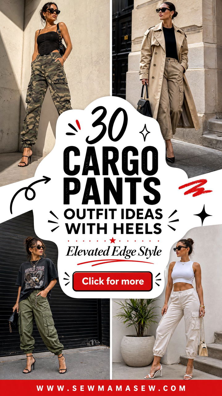30 Cargo pants outfit ideas with heels for Elevated Edge - 30 Cargo pants outfit ideas with heels for Elevated Edge