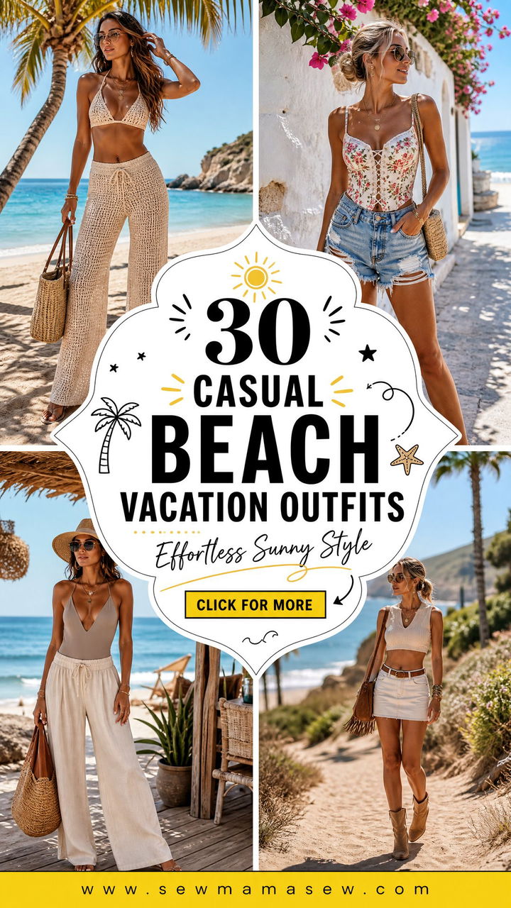 30 Casual Beach Vacation Outfits for Effortless Sunny Style - 30 Casual Beach Vacation Outfits for Effortless Sunny Style