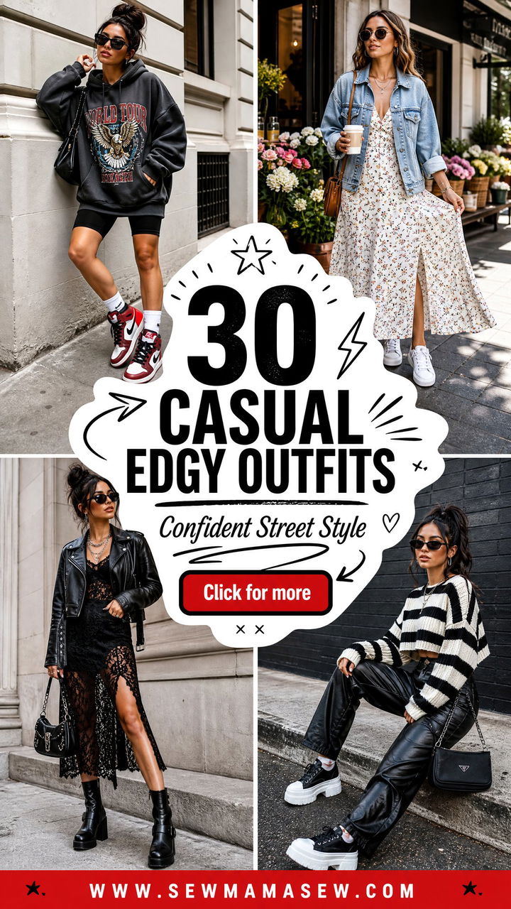 30 Casual Edgy Outfits for Confident Street Style You Can Wear - 30 Casual Edgy Outfits for Confident Street Style You Can Wear