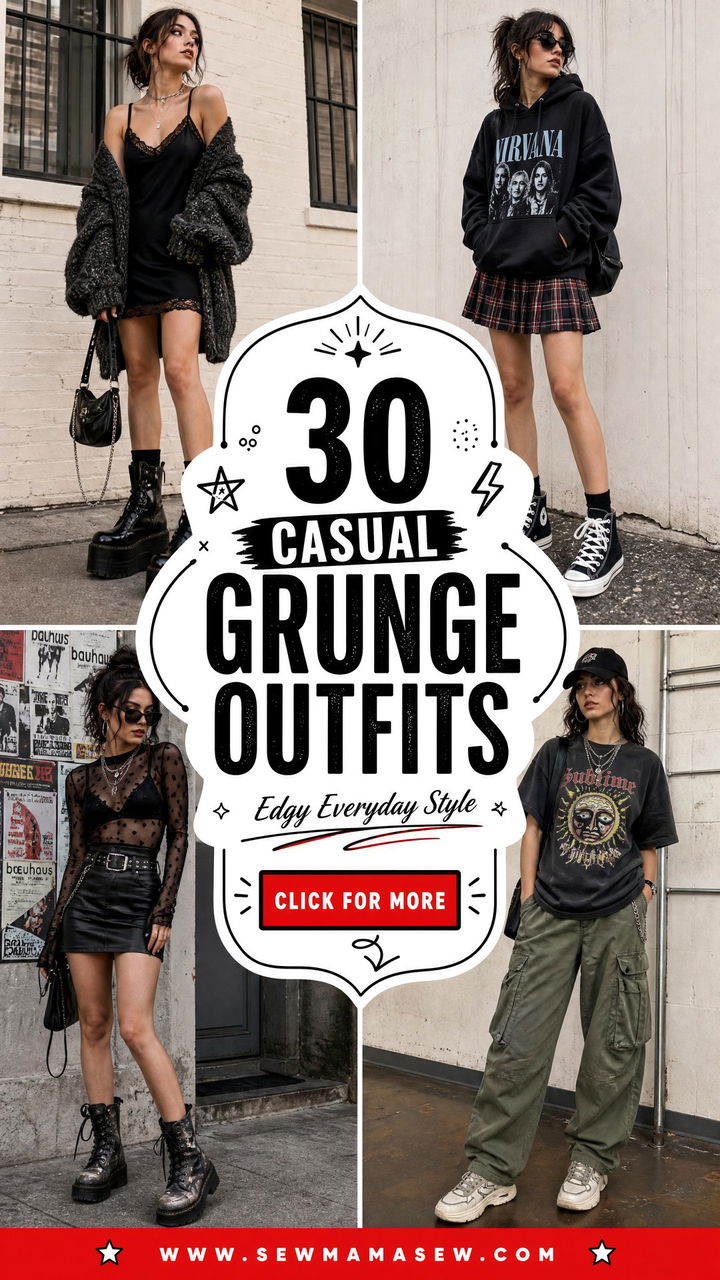 30 Casual Grunge Outfits for Edgy Everyday Style in 2026 - 30 Casual Grunge Outfits for Edgy Everyday Style in 2026