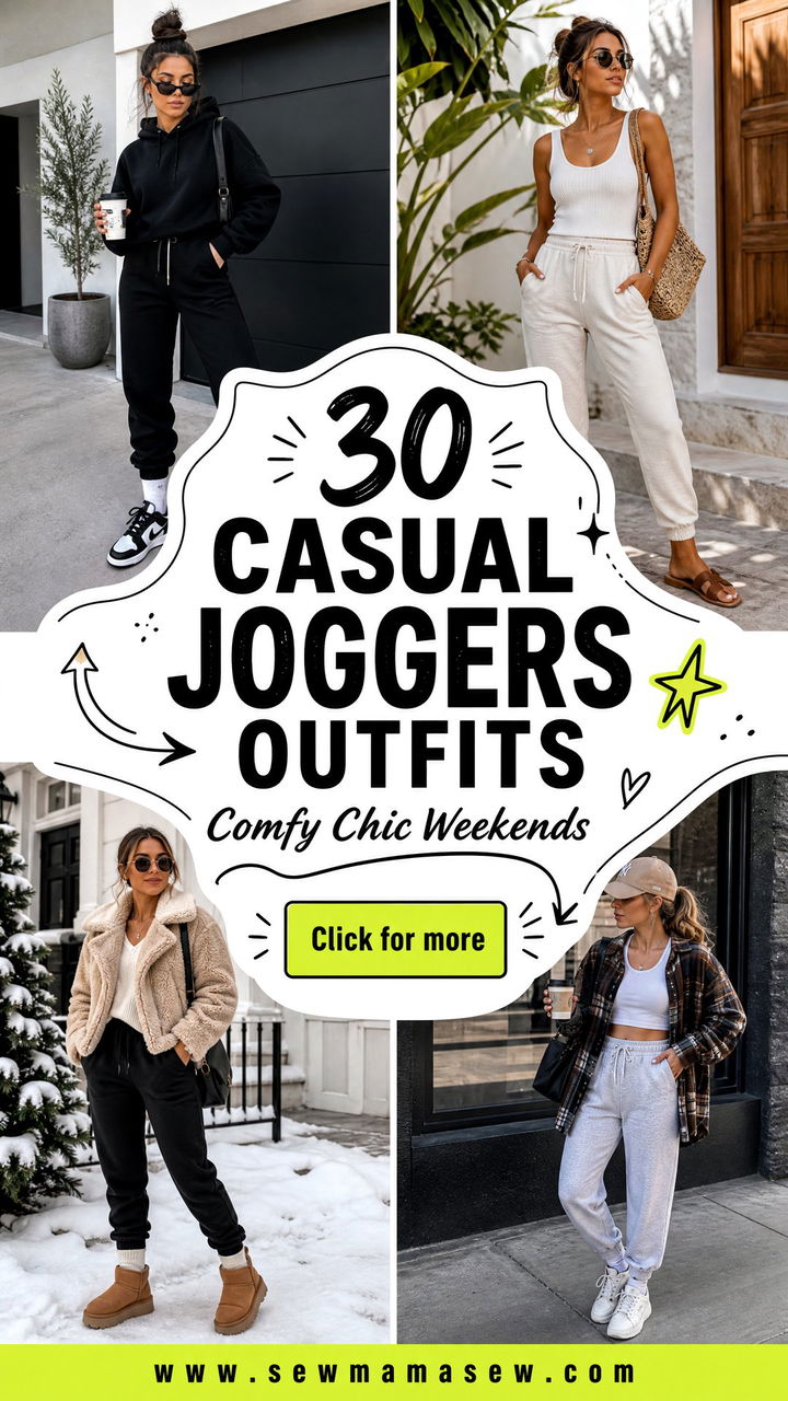 30 Casual Joggers Outfits for Comfy Chic Weekend Days - 30 Casual Joggers Outfits for Comfy Chic Weekend Days