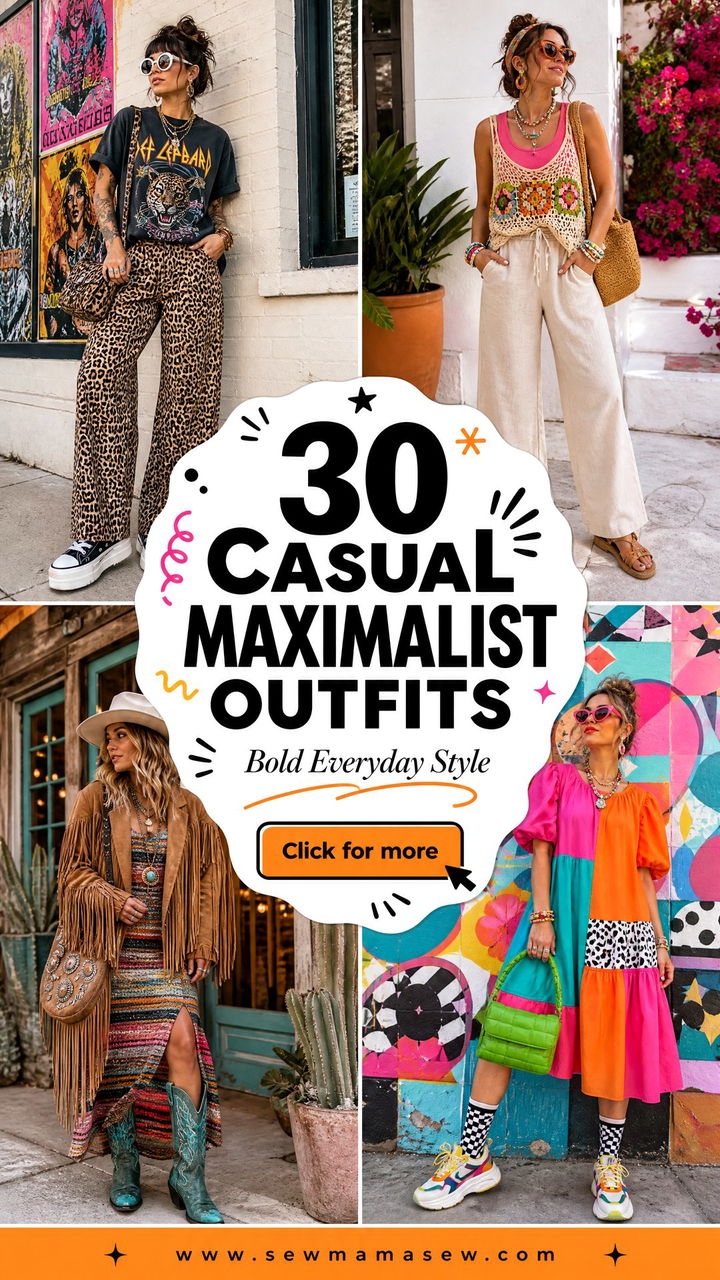 30 Casual Maximalist Outfits for Bold Everyday Style Ideas - 30 Casual Maximalist Outfits for Bold Everyday Style Ideas