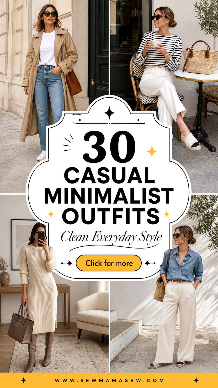 30 Casual Minimalist Outfits for Clean Everyday Style - 30 Casual Minimalist Outfits for Clean Everyday Style