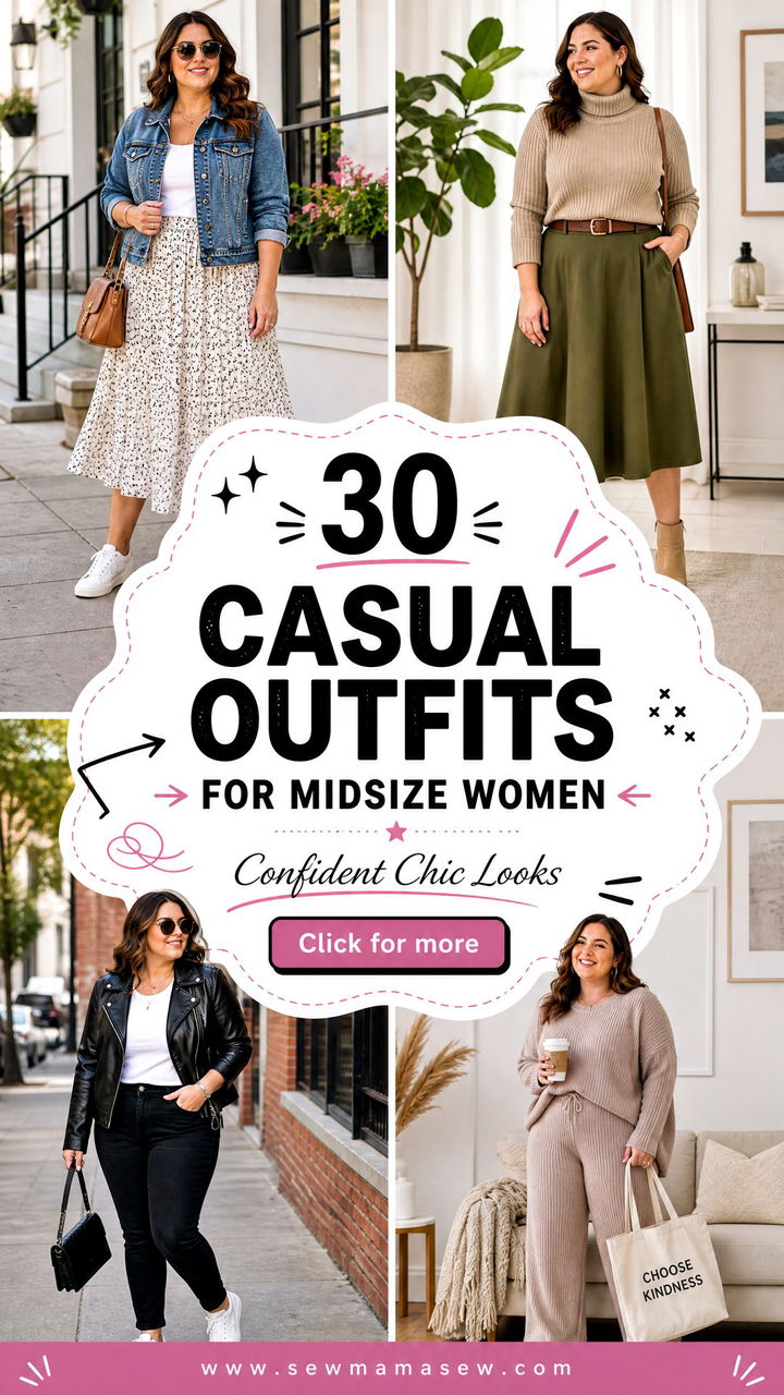 30 Casual Outfits for Midsize Women to Feel Confident - 30 Casual Outfits for Midsize Women to Feel Confident