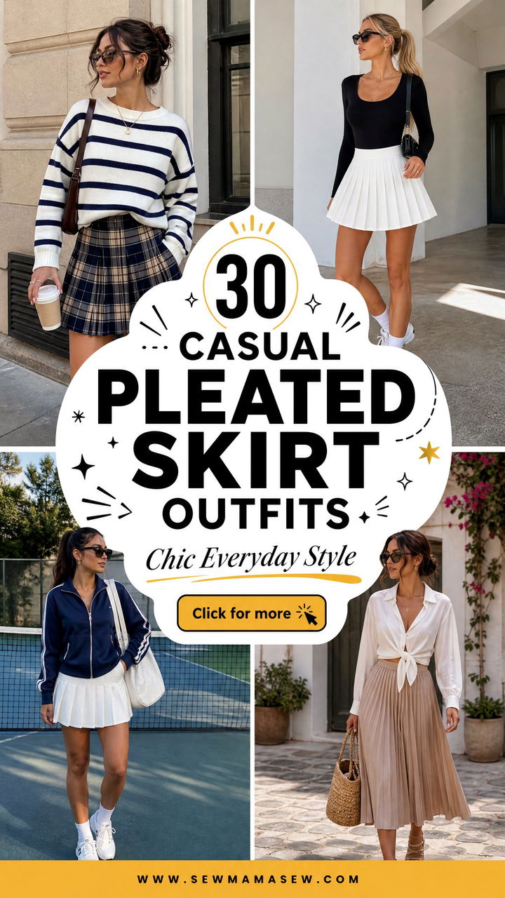 30 Casual Pleated Skirt Outfits for Chic Everyday Style - 30 Casual Pleated Skirt Outfits for Chic Everyday Style