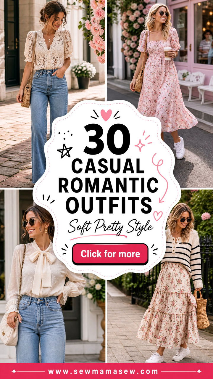 30 Casual Romantic Outfits for Soft Pretty Everyday Style - 30 Casual Romantic Outfits for Soft, Pretty Everyday Style