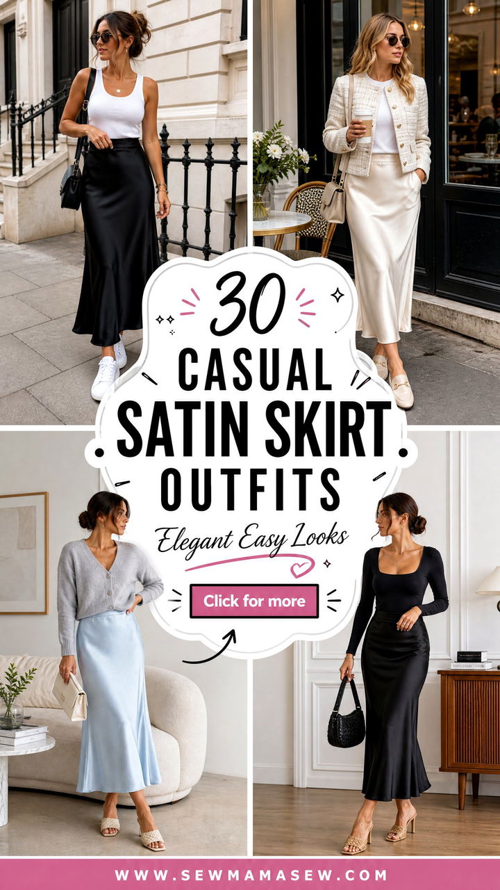 30 Casual Satin Skirt Outfits for Elegant Easy Looks - 30 Casual Satin Skirt Outfits for Elegant Easy Looks