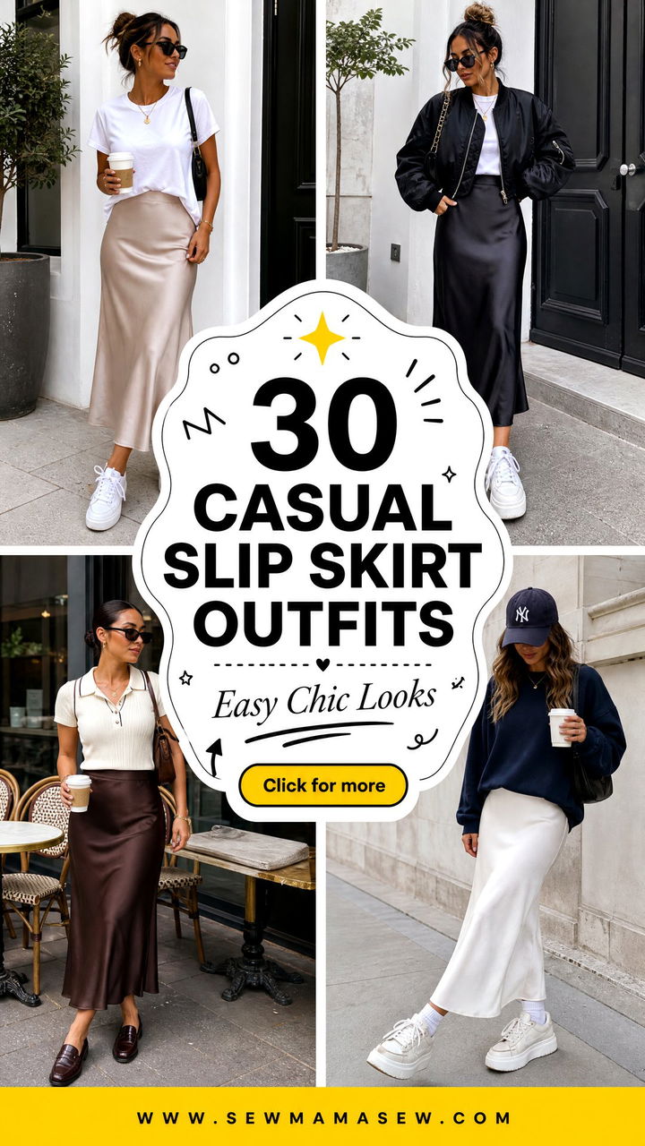 30 Casual Slip Skirt Outfits for Easy Chic Everyday Looks - 30 Casual Slip Skirt Outfits for Easy Chic Everyday Looks
