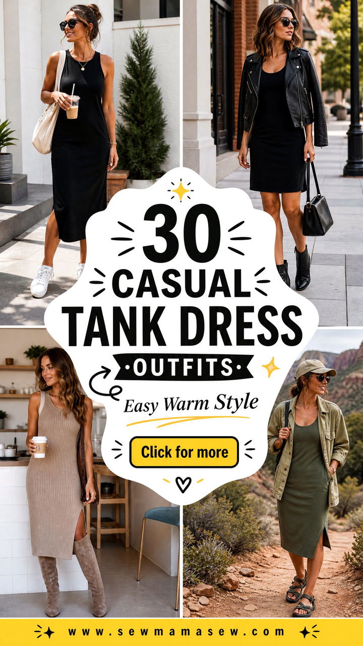 30 Casual Tank Dress Outfits for Easy Warm-Weather Style - 30 Casual Tank Dress Outfits for Easy Warm-Weather Style